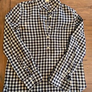 JCrew boy fit 1/2 button down shirt